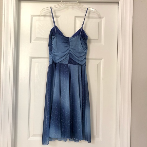 Ruby Rox Ombré Blue Sparkly Prom Dress - Picture 12 of 16